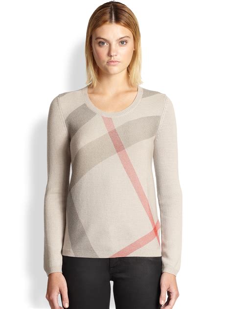 burberry plaid sweater womens|burberry cashmere knit sweater.